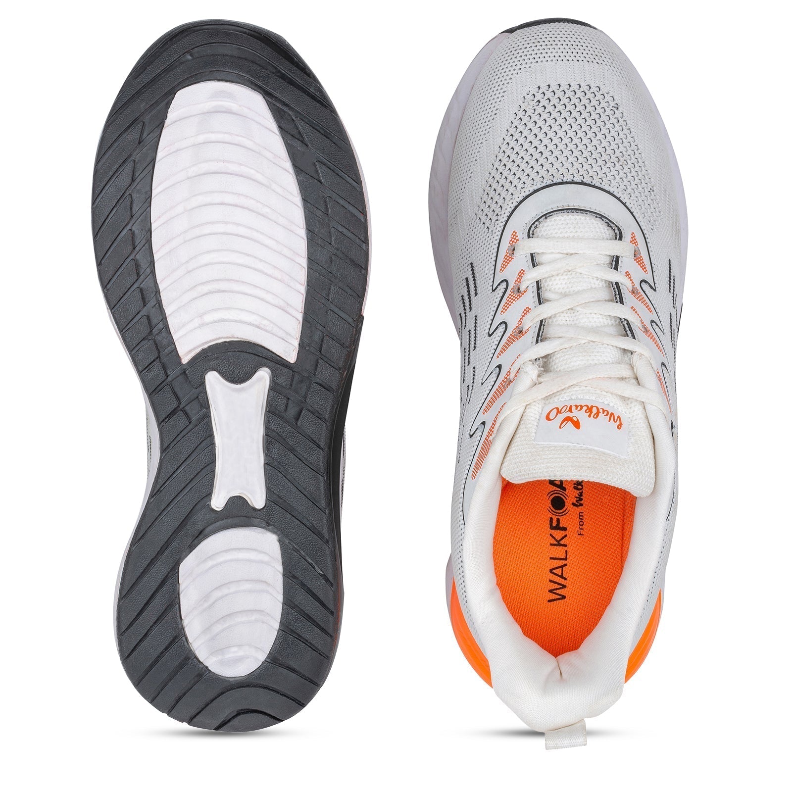 Walkaroo Running Shoes for Men - WS9080 White - Walkaroo Footwear