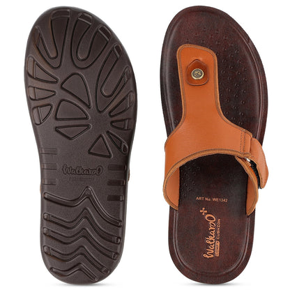 WALKAROO+ MEN SANDALS - WE1342 BROWN - Walkaroo Footwear