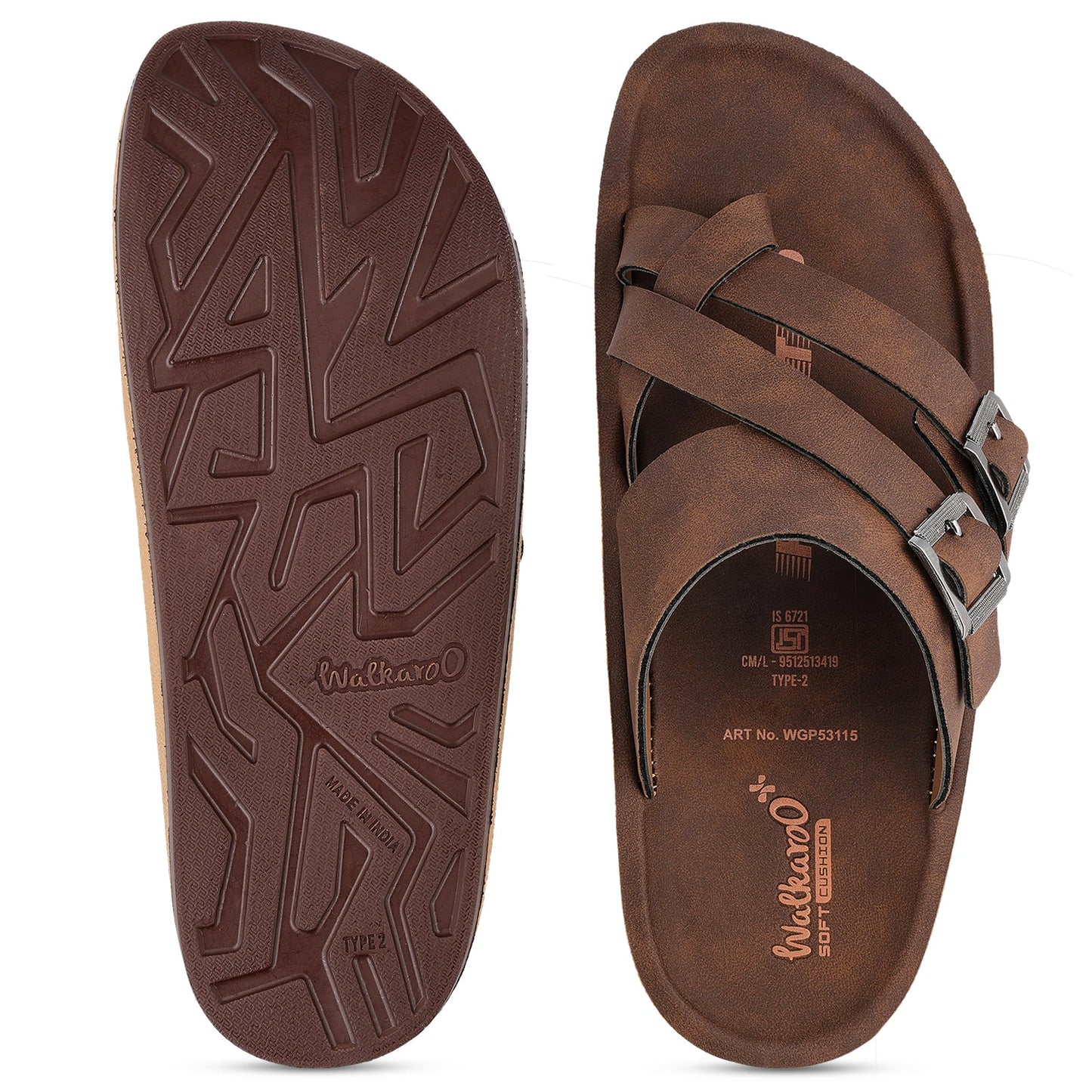 Men's Daily Wear Sandals - WGP53115 Brown