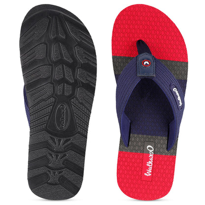 Men's Flip Flop Slippers - WC6621 Navy Blue Red