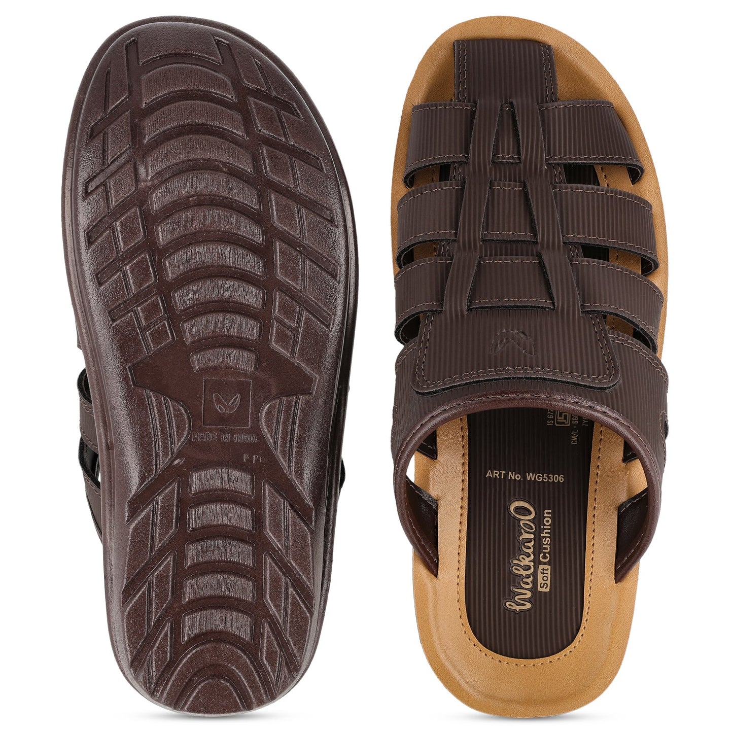 Men's Fisherman Sandals  - WG5306 Brown Beige