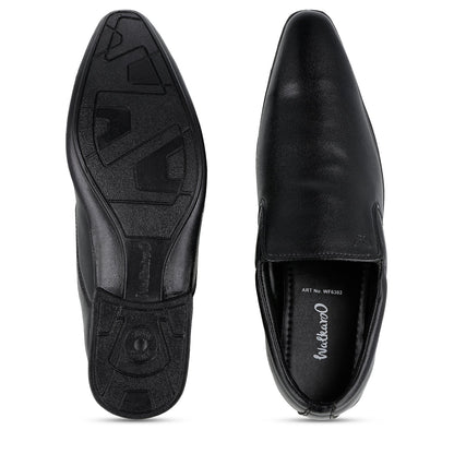 Walkaroo Leather Men formals loafer Shoes - WF6302 Black - Walkaroo Footwear