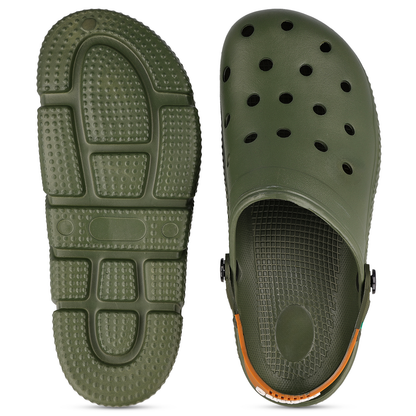 BOTOWI Men's Clogs  - BW97549 Olive Green