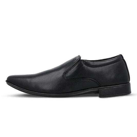 Walkaroo Leather Men formals loafer Shoes - WF6302 Black - Walkaroo Footwear