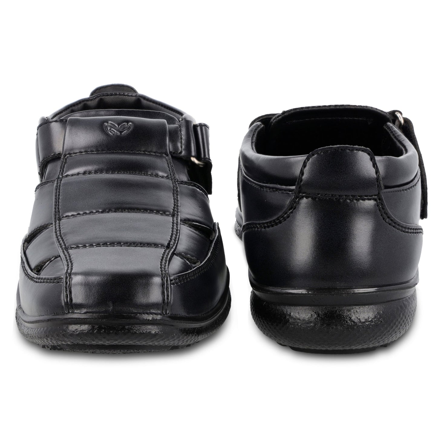 Walkaroo Xgo Men Solid Roman Sandals - WF6255 Black - Walkaroo Footwear