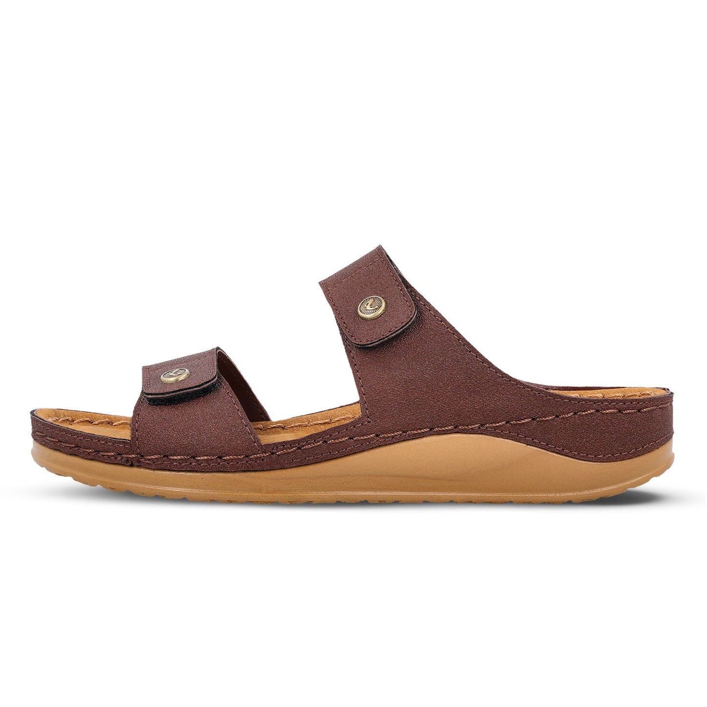 Women's Daily Wear Comfort Sandals - WLP74009 Brown
