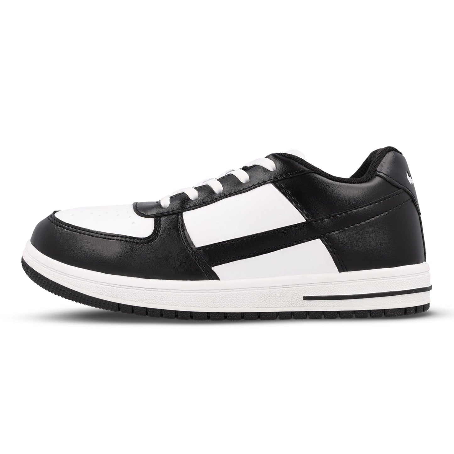 Walkaroo Men Walking Shoes - WY3335 Black white - Walkaroo Footwear