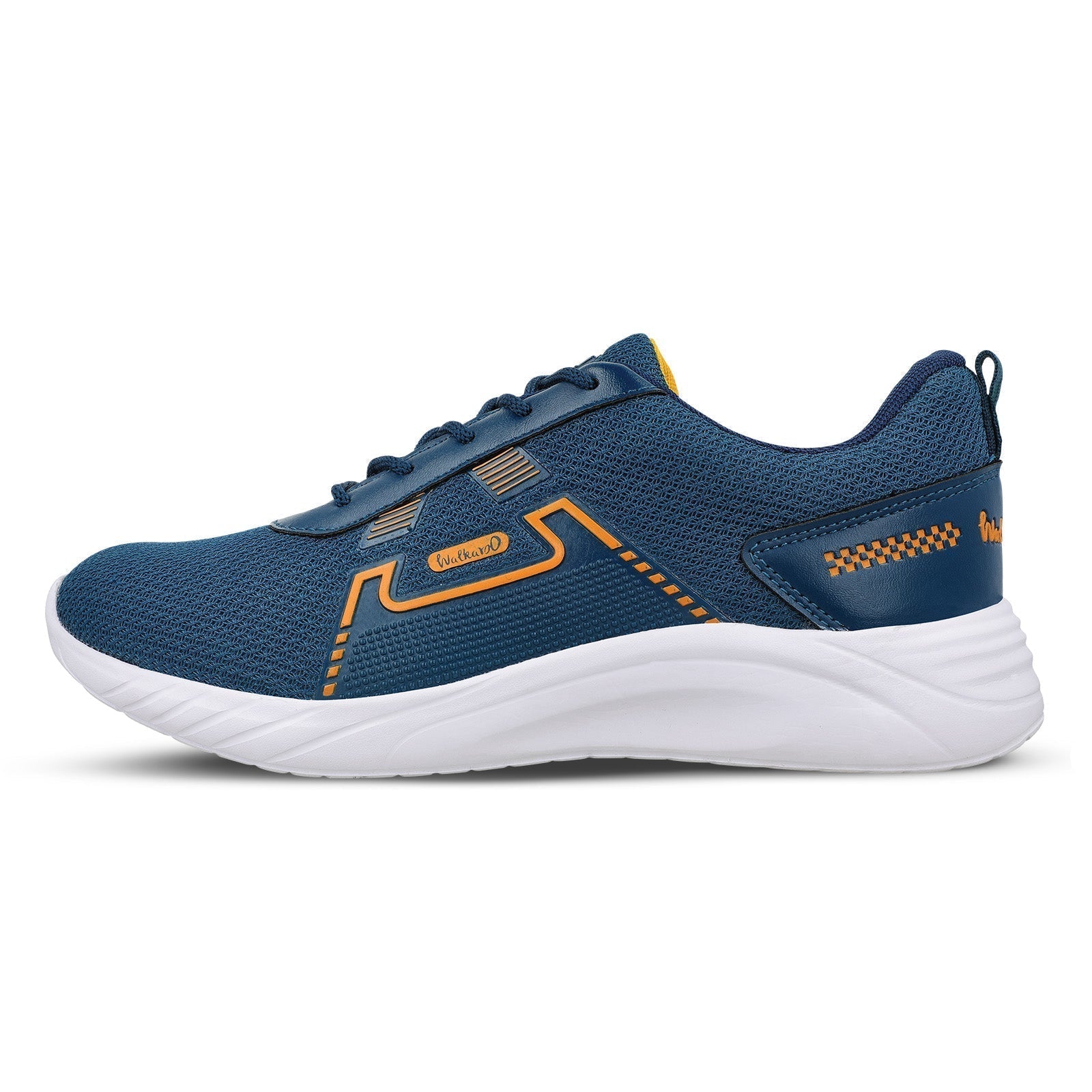 Walkaroo Men walking Shoes - WS3065 Teal Yellow - Walkaroo Footwear