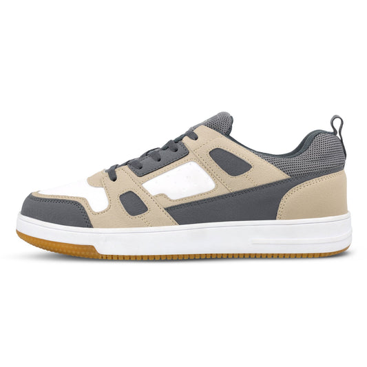 Walkaroo Mens Casual Shoes - WY3344 Grey Beige - Walkaroo Footwear