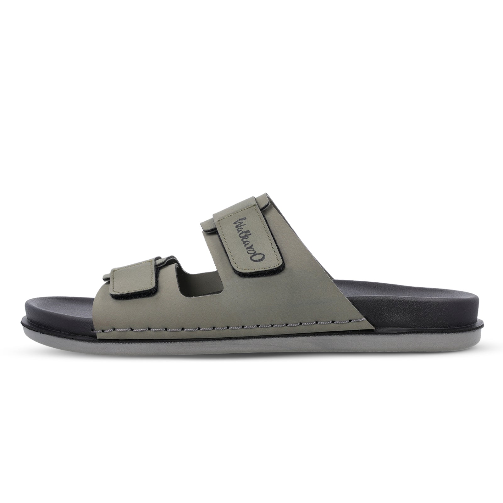 Walkaroo+ Men Sandals - WE1347 Olive - Walkaroo Footwear