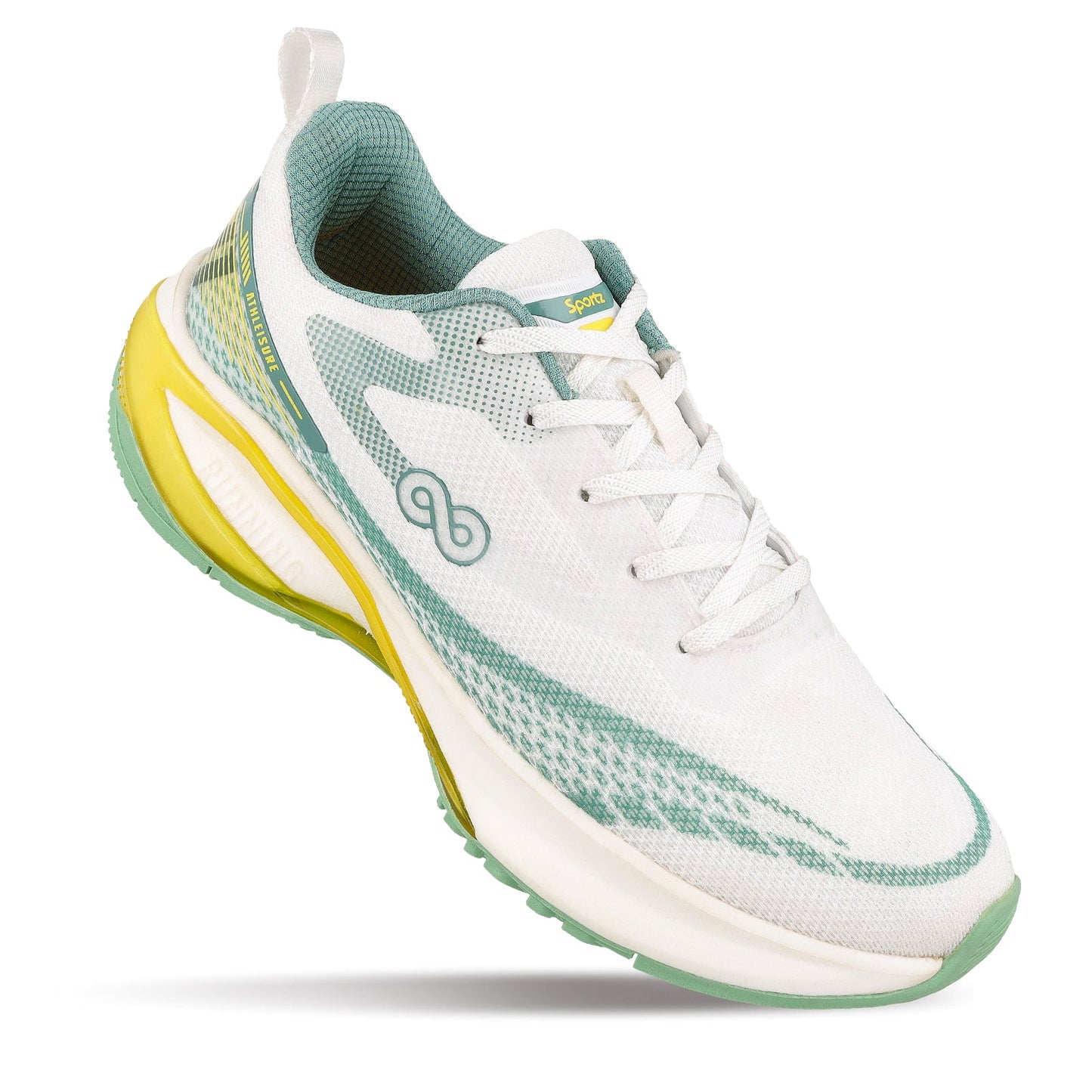 Men's Lace-up Sports Shoes - WS9167 White Mint Green