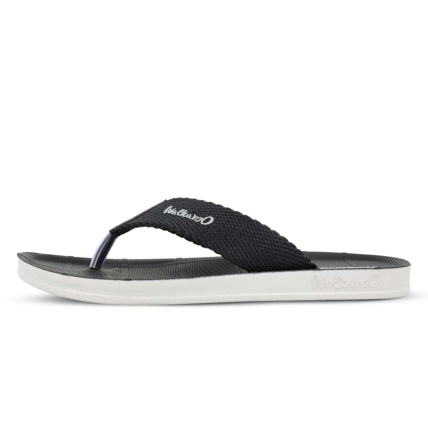 Walkaroo Men Solid Thong Sandals  - WG5002 Black