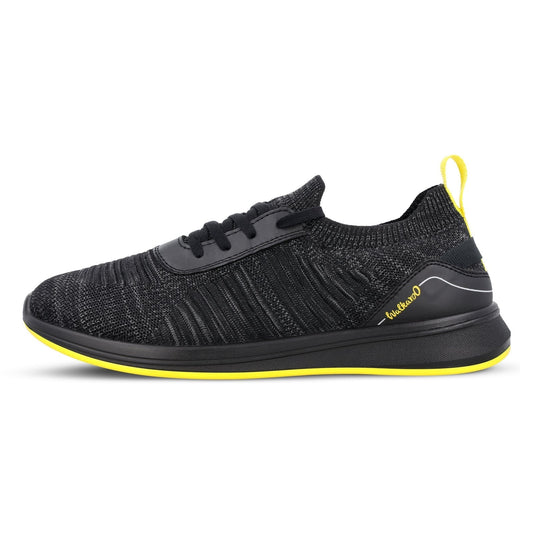 Walkaroo Men Walking and Washable Shoes- XS9772 Black Yellow - Walkaroo Footwear