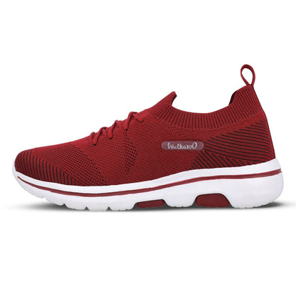 Walkaroo Womens Melange Sock Shoes - XS9830 Maroon - Walkaroo Footwear