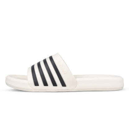 Boy's Flip Flop Sliders  - WC4819 White Black