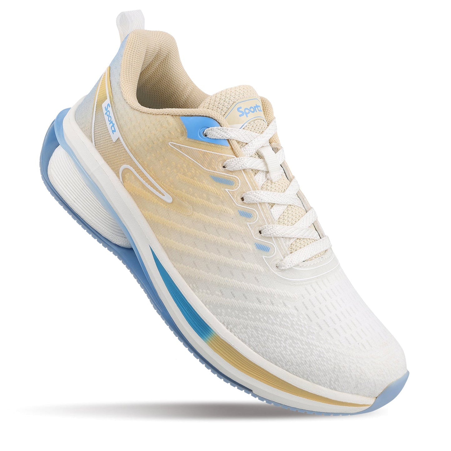 Men's Lace-up Sports Shoe - WS9151 Beige White