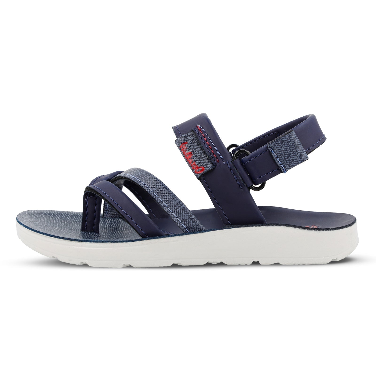 Walkaroo Kids Strappy Slide Sandals - W5767 Blue Grey - Walkaroo Footwear