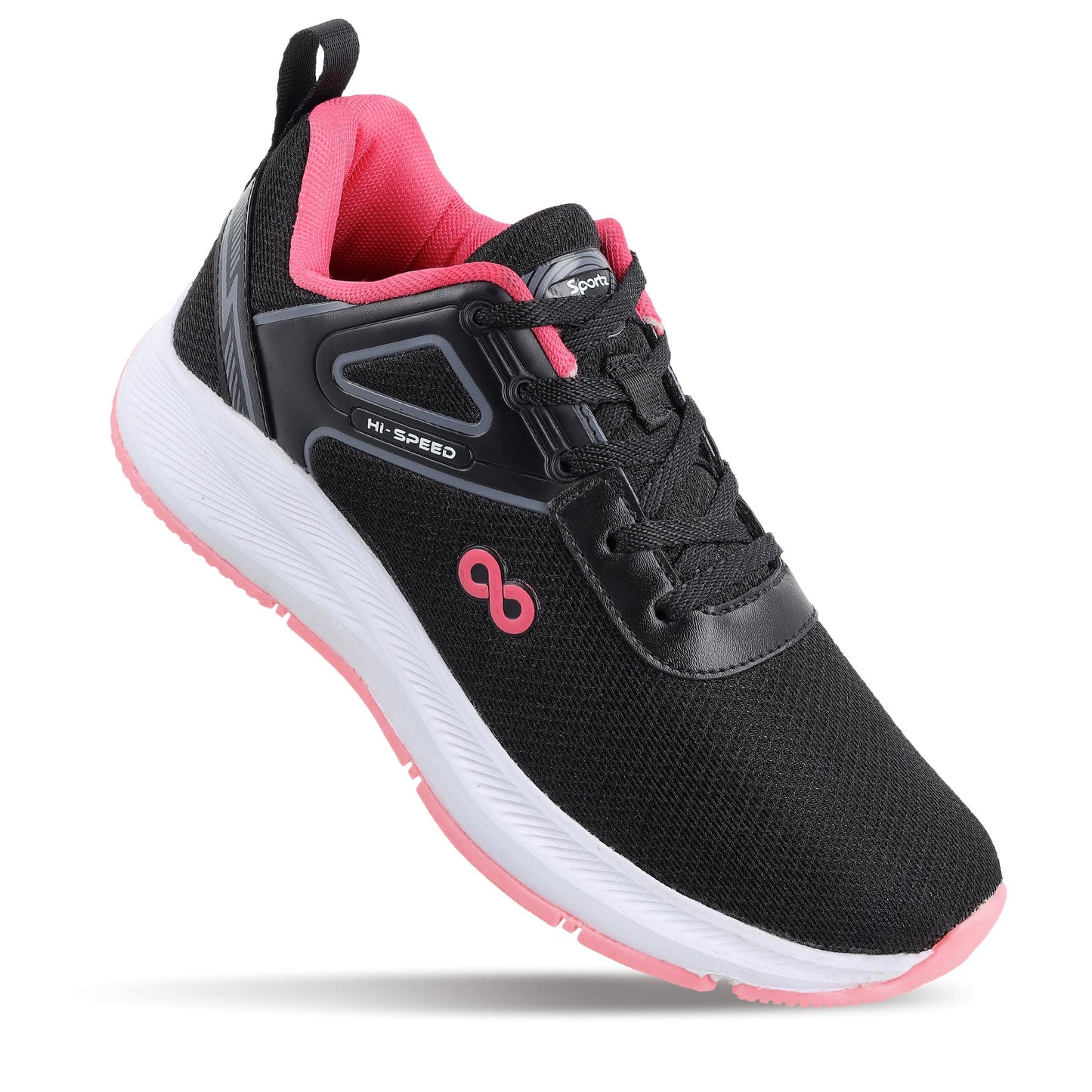 Women's Lace-up Sports Shoe - WS9922 Black