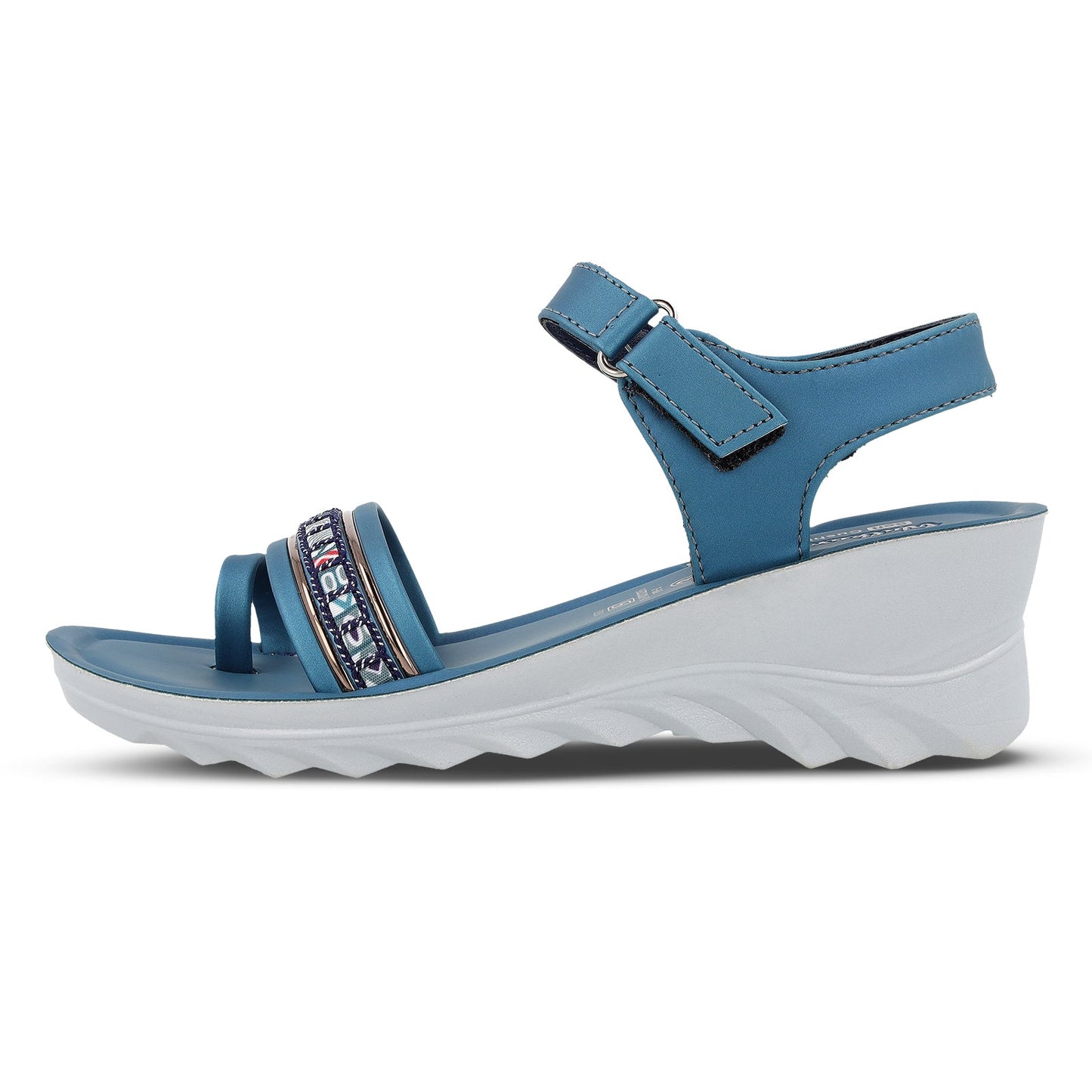 Girl's Wedge Heel Sandals  - WLR77030 Peacock Blue