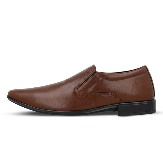 Walkaroo Leather Men formals loafer Shoes - WF6302 Brown - Walkaroo Footwear