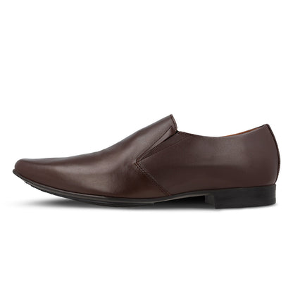 Walkaroo Leather Men formals Shoes - WF6052 Brown - Walkaroo Footwear