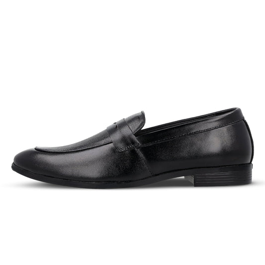 JOHN TAYLOR Men's Leather Penny Loafers - JT97534 Black