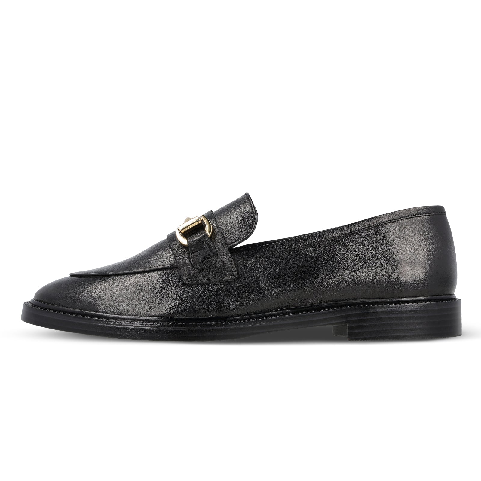 John Taylor Women's Black Leather Loafer