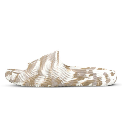 Men's Flip Flop Sliders  - WC8823 Khaki White