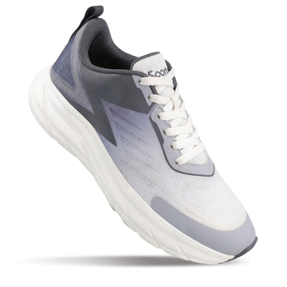 Men's Lace-up Sports Shoe - WS97543 White Grey
