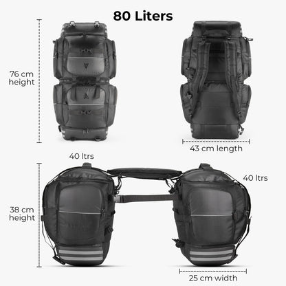 Daytona V2 Convertible Bike Saddle Bag / Trekking Bag
