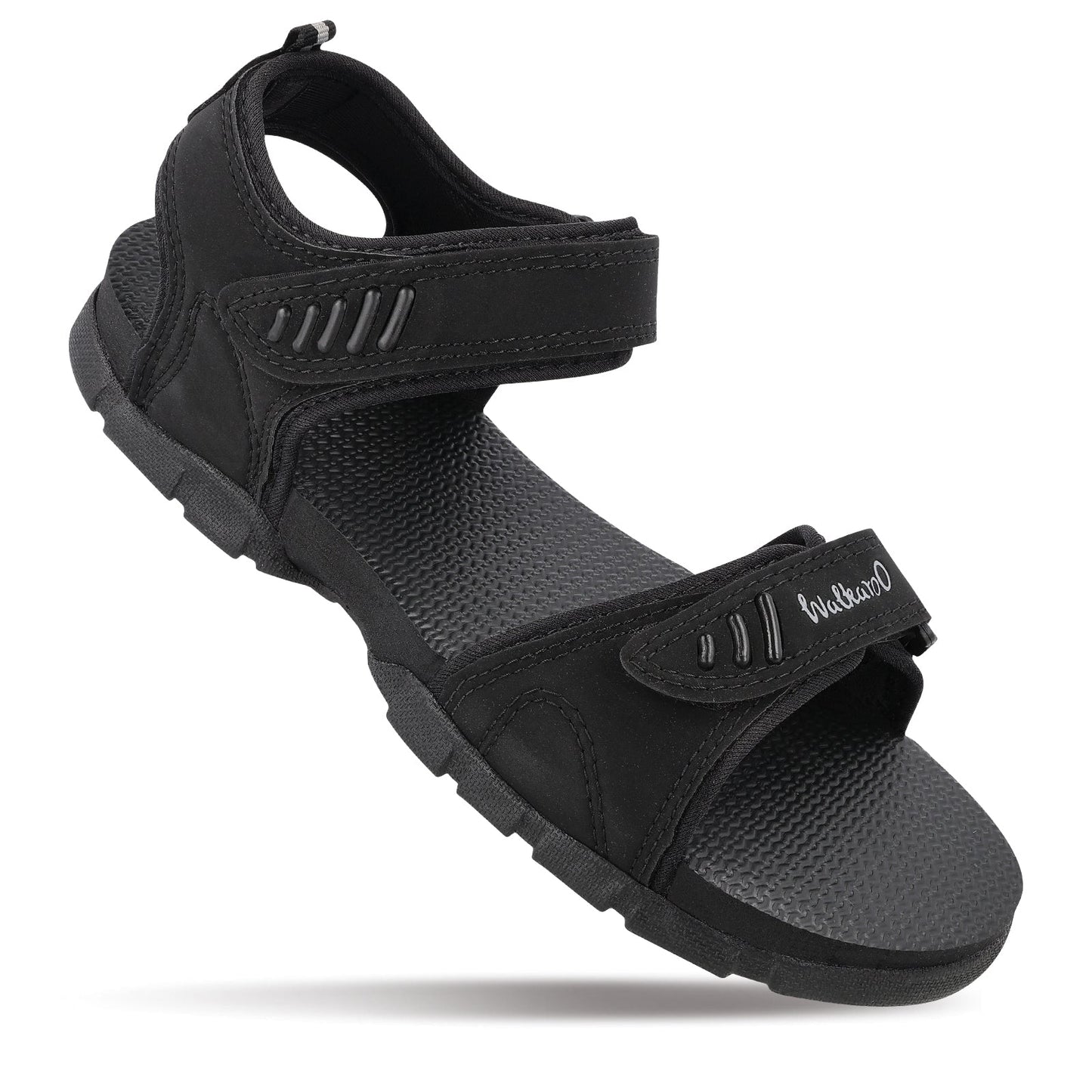 Walkaroo Men Strappy Floater Sandals - 4509 Black