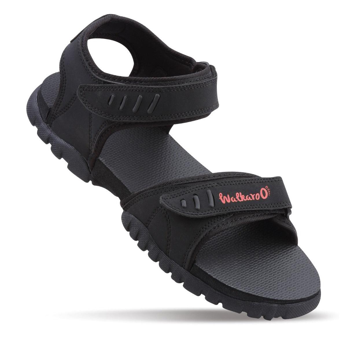 Walkaroo Boys Strappy Floater Sandals - 4509 Black