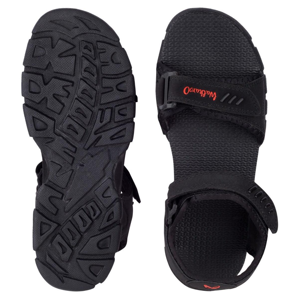 Walkaroo Boys Strappy Floater Sandals - 4509 Black