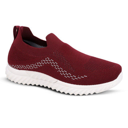 Women's Slip-on Casual Shoes - WY3355 Maroon