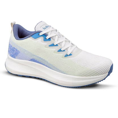 Walkaroo Men Sports Shoe - WS9114 White Blue - Walkaroo Footwear