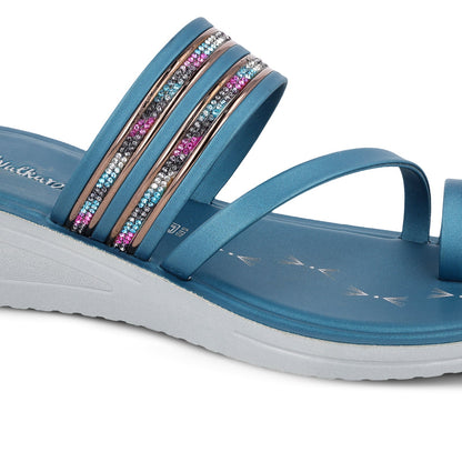 Women's Daily Wear Sandal - WLR72013 Peacock Blue