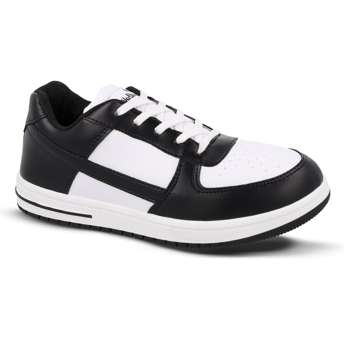 Walkaroo Men Walking Shoes - WY3335 Black white - Walkaroo Footwear