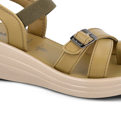 Women's Wedge Heel Sandals  - WLP78012 Cocoon Green