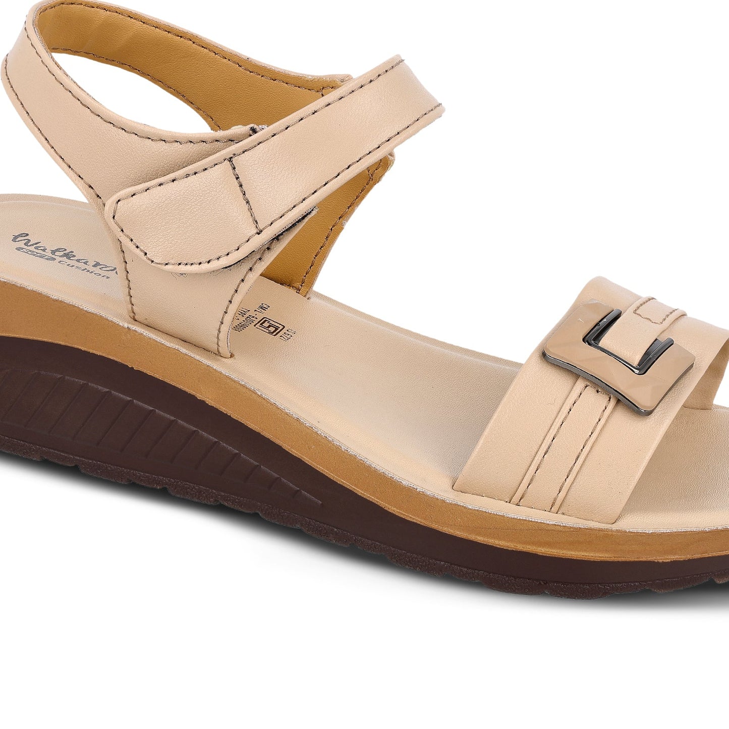 Women's Wedge Heel Sandals  - WLP77006 Cream