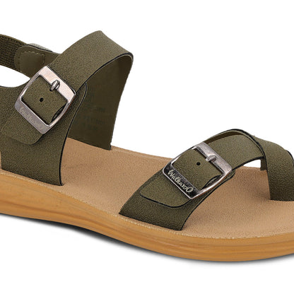 Women's Daily Wear Sandals  - WLR78001 Green Beige