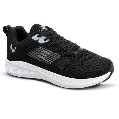 Walkaroo Men Sports Shoe - WS9121 Black - Walkaroo Footwear