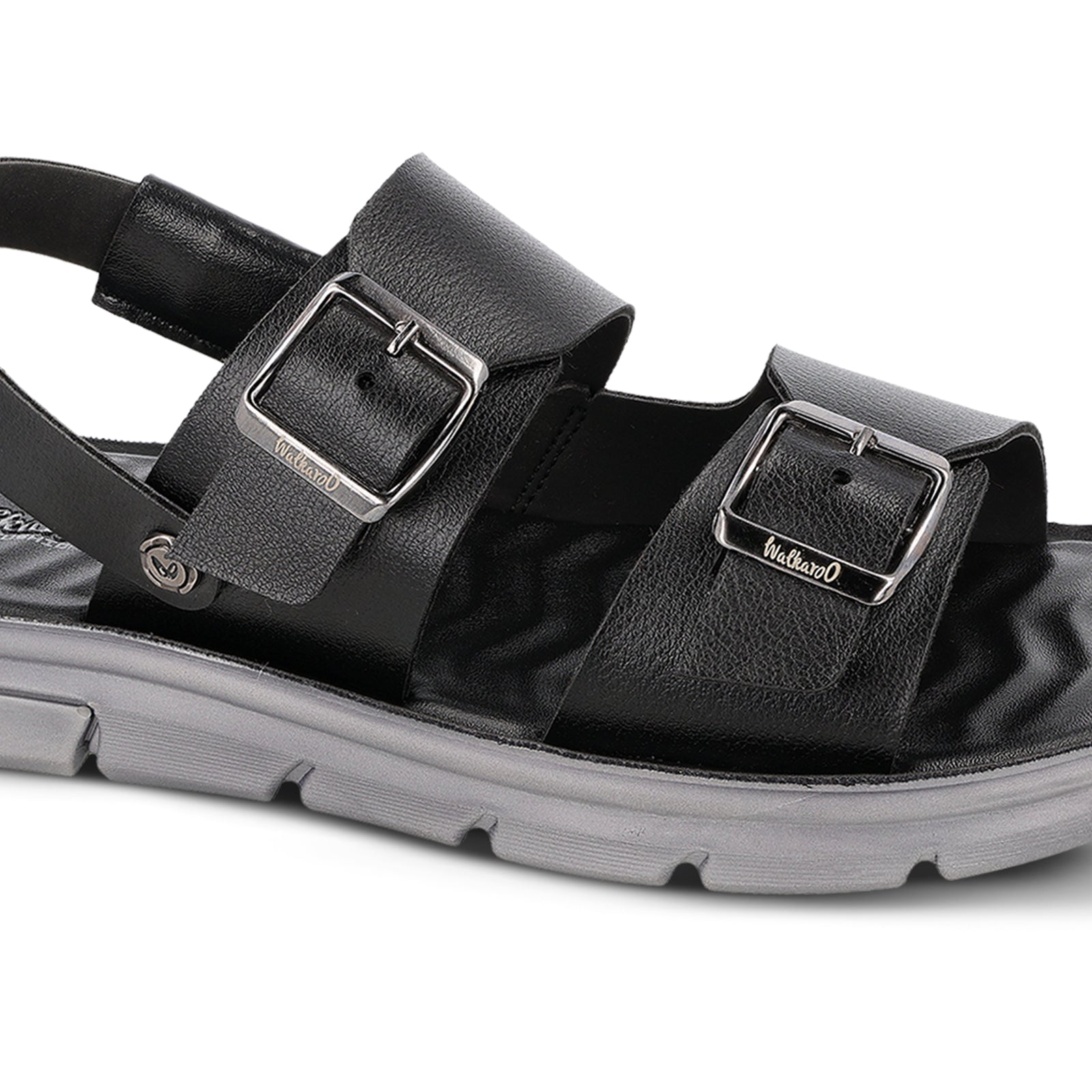 Walkaroo+ Men Sandals - WE1712 BLACK - Walkaroo Footwear