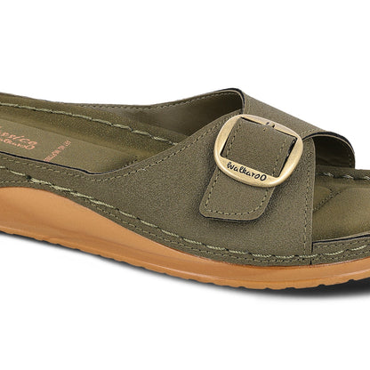 Women's Daily Wear Comfort Sandals - WLP73005 Olive