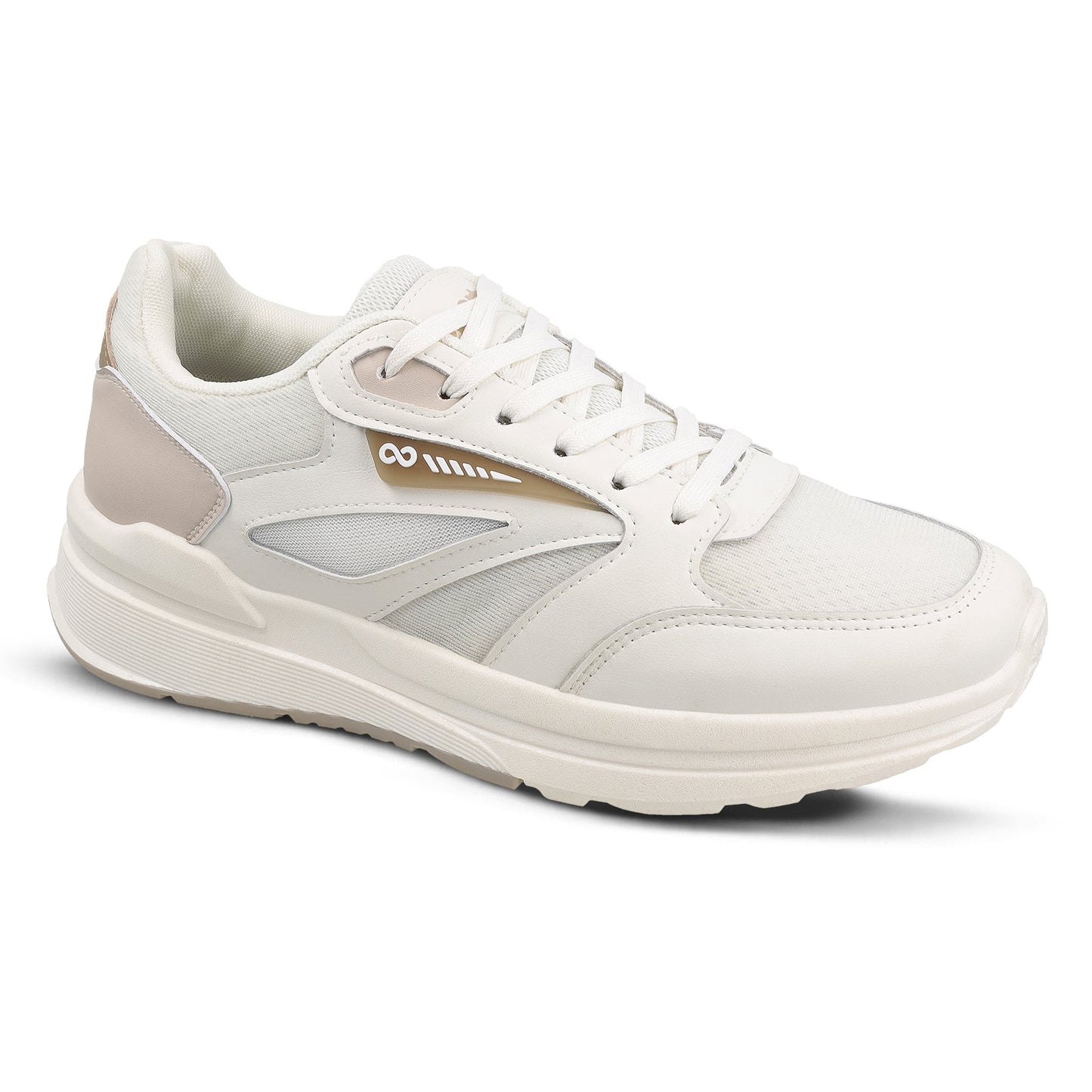 Men's Sports Sneakers - SGE24002 White Beige