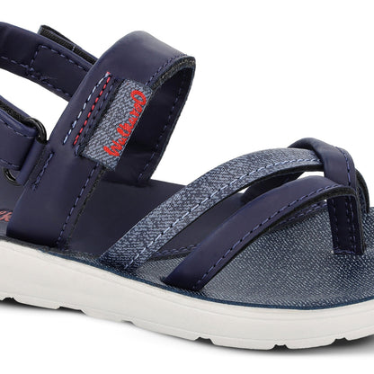 Walkaroo Kids Strappy Slide Sandals - W5767 Blue Grey - Walkaroo Footwear