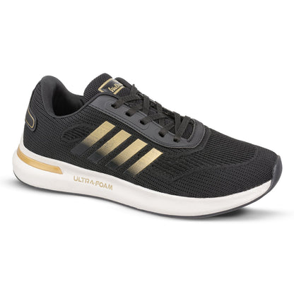 Walkaroo Men Walking Shoes - WS9075 Black Gold - Walkaroo Footwear