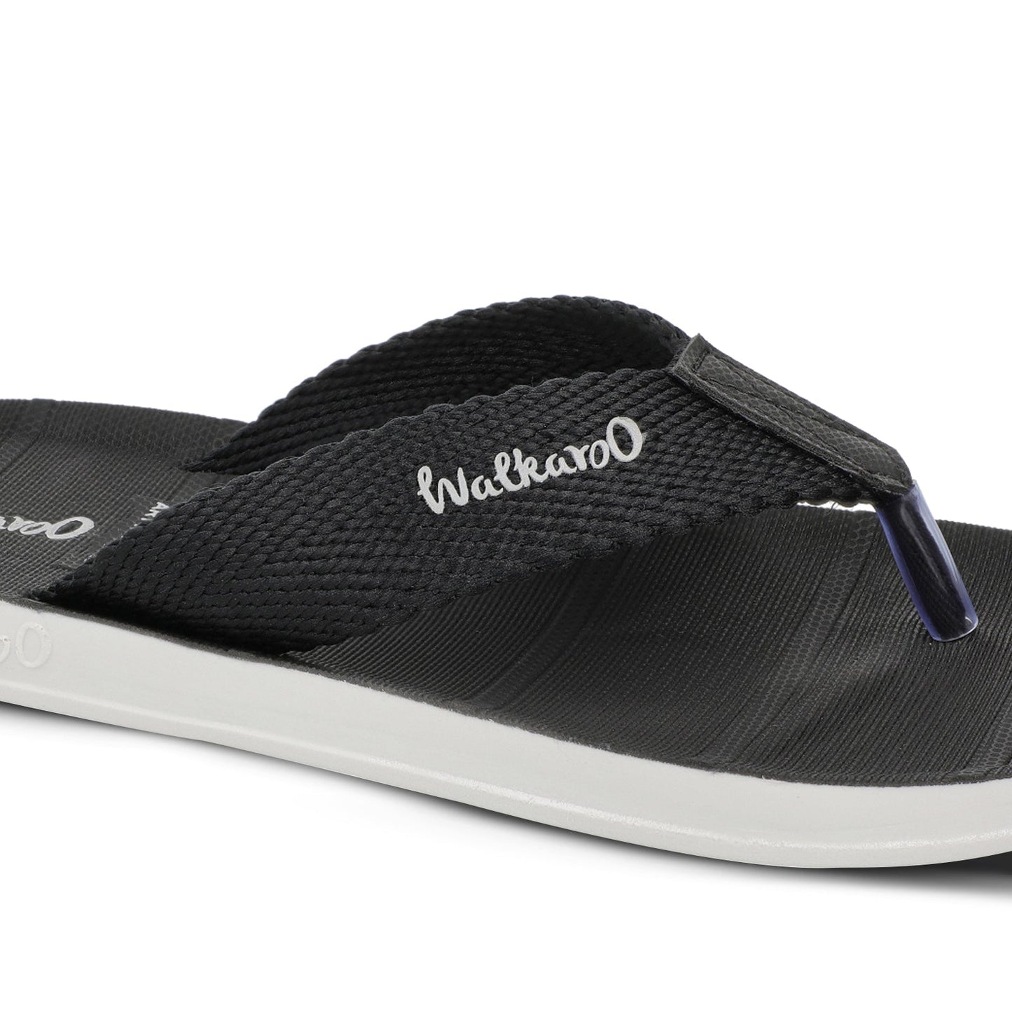 Walkaroo Men Solid Thong Sandals  - WG5002 Black