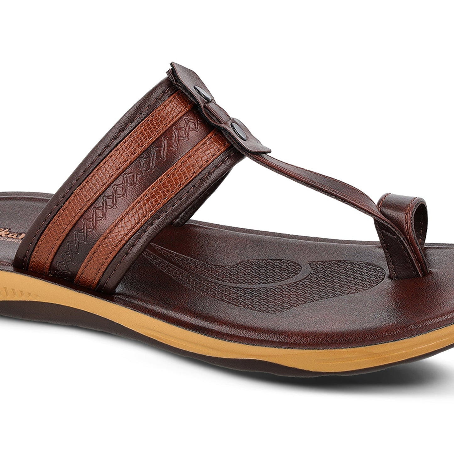 WALKAROO+ MEN SANDALS - WE1343 BROWN - Walkaroo Footwear