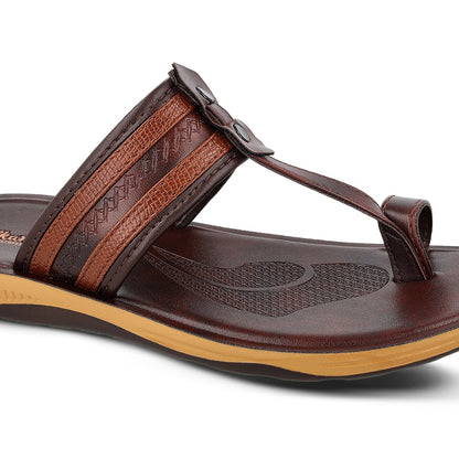 WALKAROO+ MEN SANDALS - WE1343 BROWN - Walkaroo Footwear