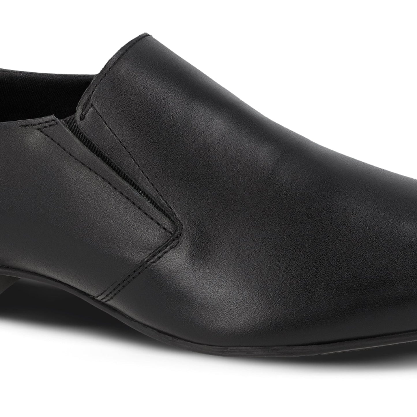 Walkaroo Leather Men formals Shoes - WF6052 Black - Walkaroo Footwear